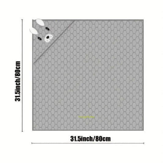 Premium Ultra Soft Absorbent Bath Towel 31.5×31.5 Inch / 80×80cm, Breathable Adorable Animal Pattern Towel, Multi-Purpose All-Season Essential