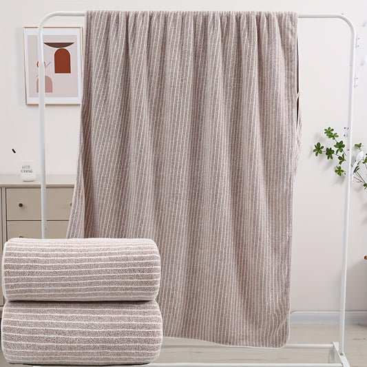 2pcs Extra Large Bath Towels 41.34x78.74inch - Super Absorbent Quick-Dry Microfiber with Contemporary Striped Design for Spa, Gym, Bathroom, Beach & Travel, Gym Musthave | Stylish Towel | Durable Fabric