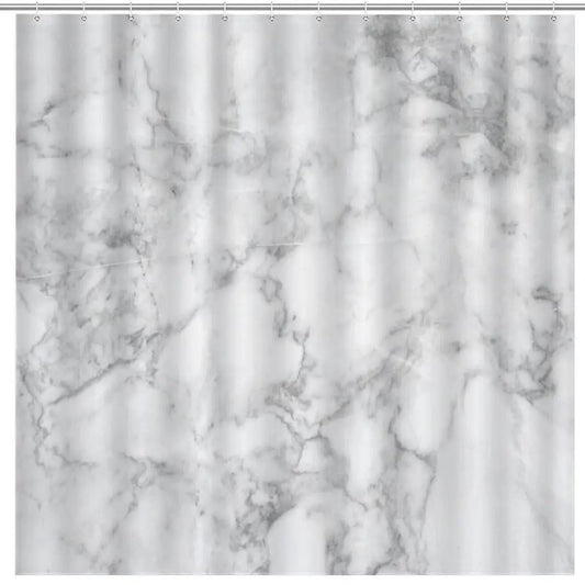 Marble Pattern Bathroom & Restroom Accessories, Shower Curtain Set For Bathroom, 4 Counts/set Including 1 Shower Curtain with 12 Hooks & 1 Toilet Lid Cover & 1 Rectangular Mat & 1 U-shaped Mat, Shower Curtain Sets