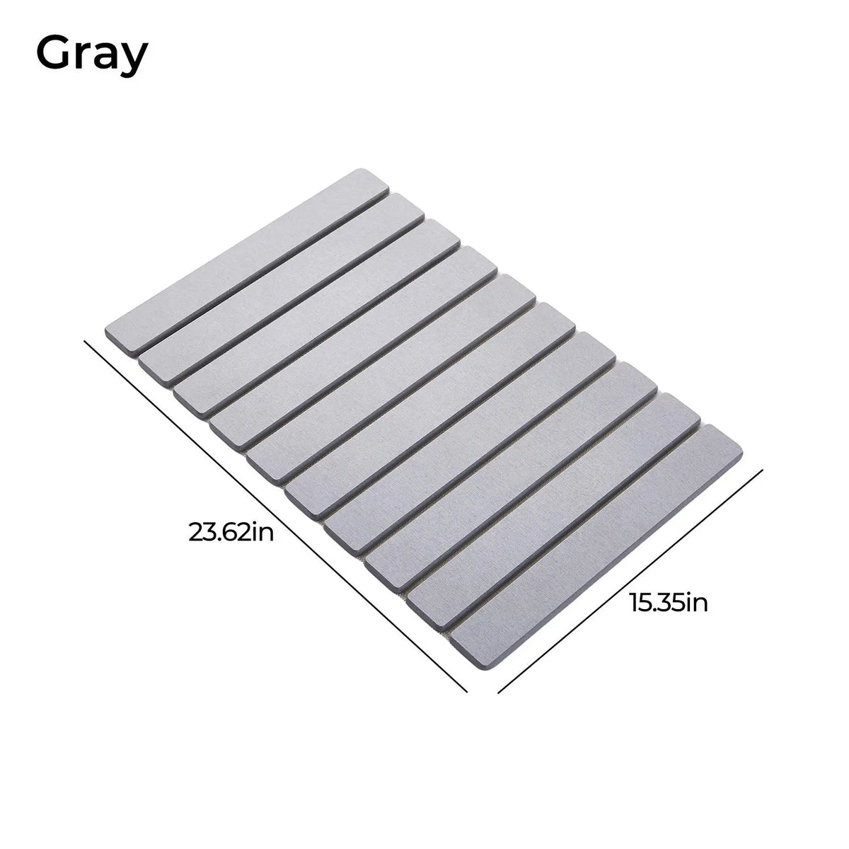 Large Diatomaceous Earth Stone Bath Mat - 24x16 in Shower Rugs for Bathroom, Water Absorbent Mat, Quick Dry, Heat Resistant, Durable, Eco-Friendly Bathroom Accessories, Box Pack