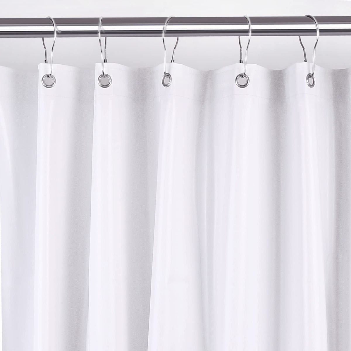 White Shower Curtain Liner,72 x 84 Inches Vinyl 10 G Heavy Duty Plastic Shower Curtain,Waterproof Weighted Bathroom Shower Liner