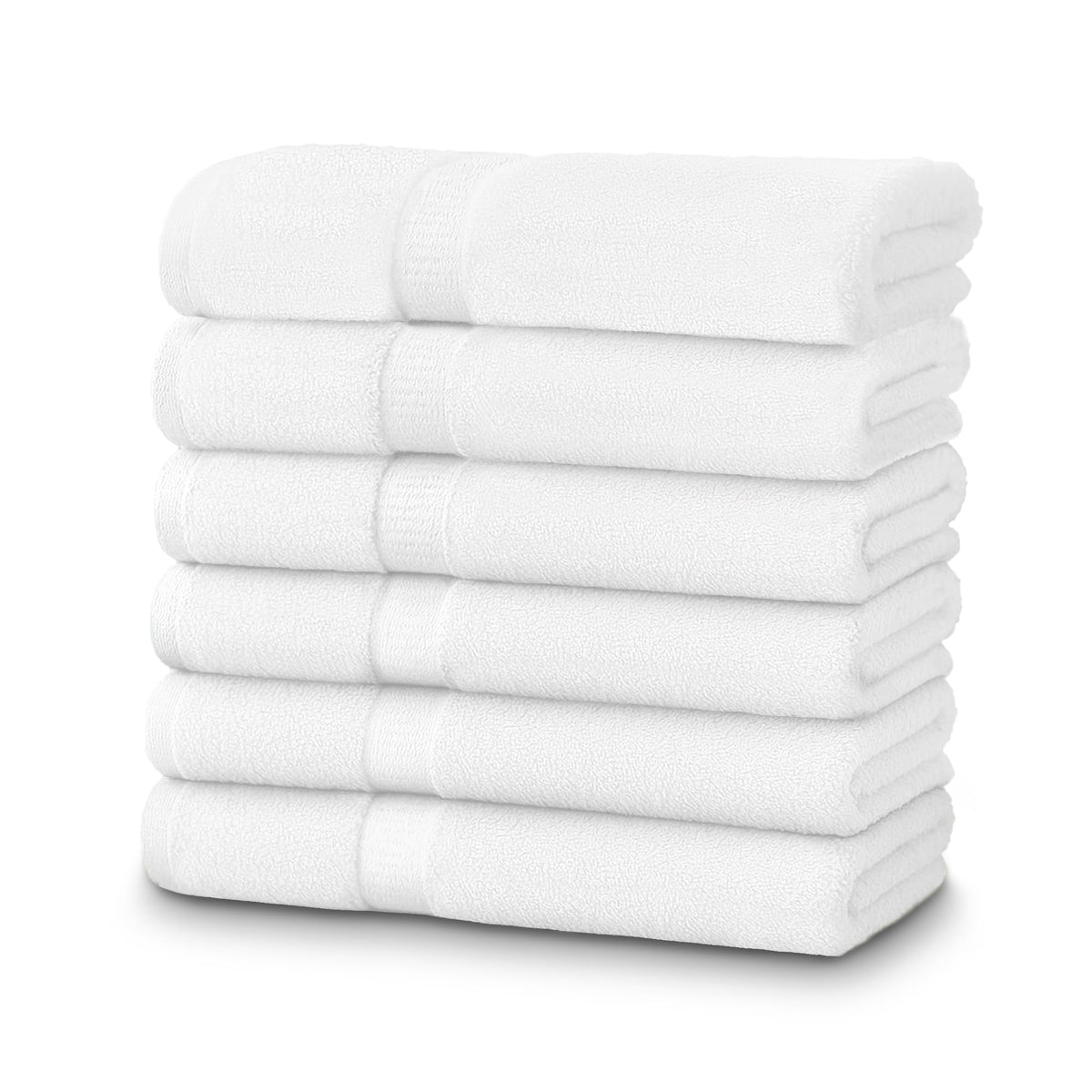 ZUPERIA 6-Pack Bath Towels - 30" x 60" - 100% Cotton Large Bath Towels - Soft & Absorbent for Bathroom, Pool, Gym, Spa, and Hotel Use (Multicolor)