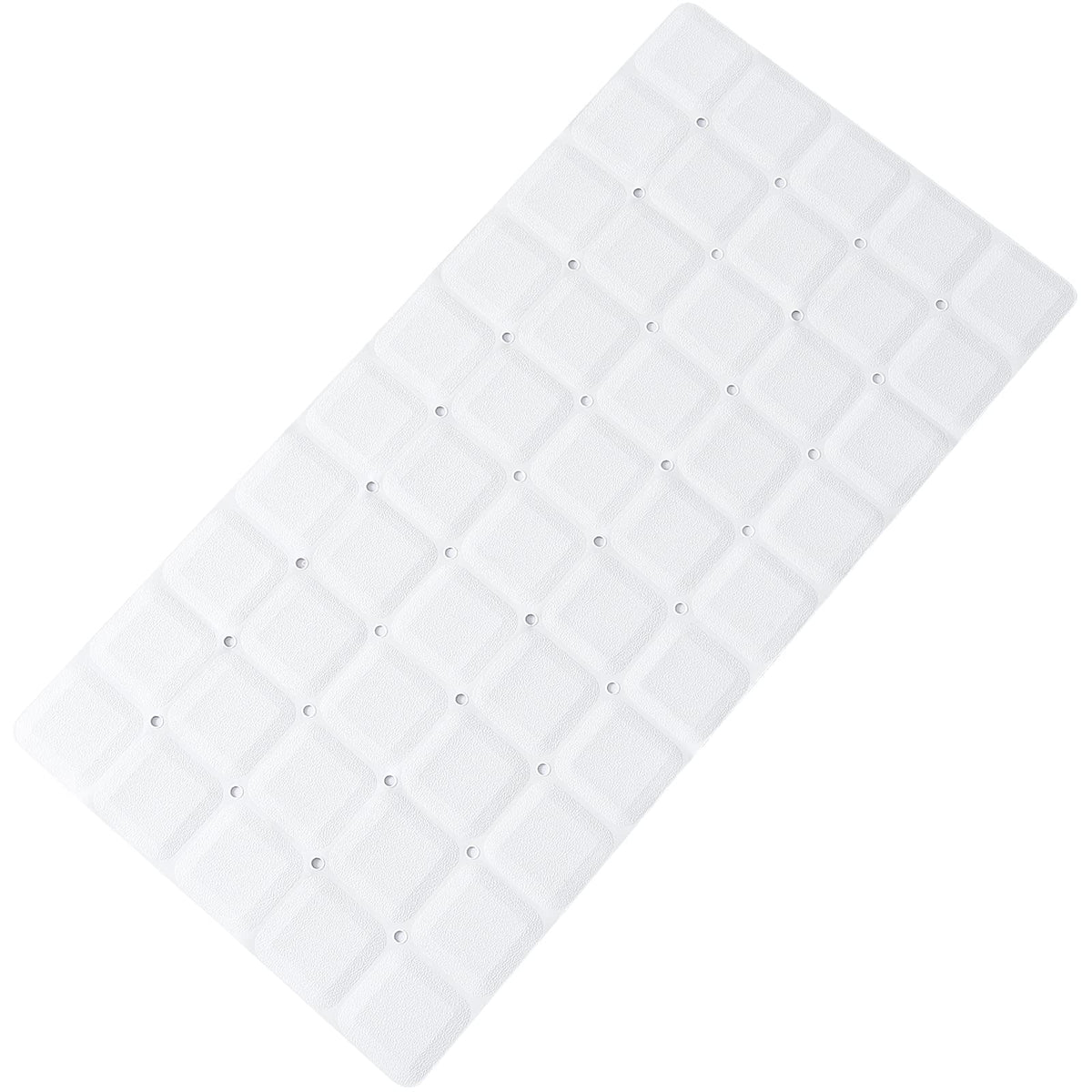 Webos Foldable Silicone Bathtub Mat: Jumbo Size Heavy Duty Safety Bath Mat for Tub Without Suction Cups Non Slip Bath & Shower Mat for Textured, Reglazed, Refinished Tub (Grey, 35.8 x 17.7)