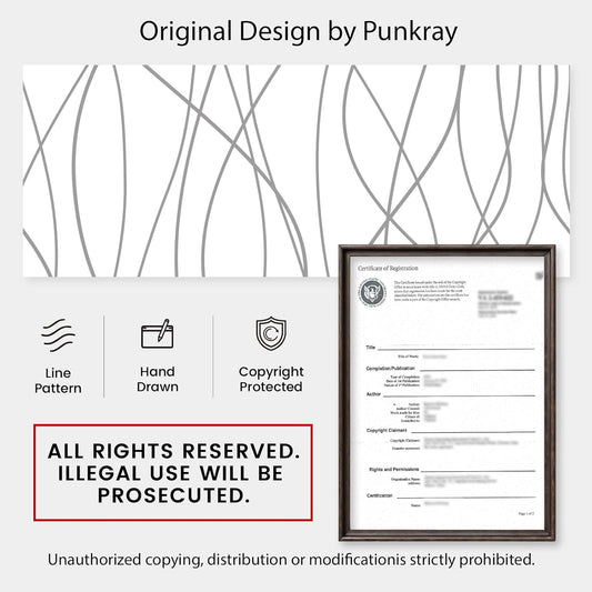 Striped Shower Curtain for Bathroom, Grey White, 72" W x 72" L
