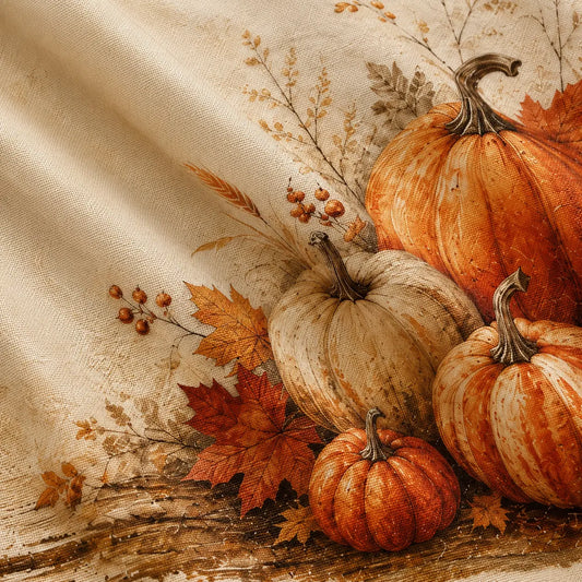 Fall Shower Curtain, Pumpkin Maple Leaves Vintage Wood Bathroom Curtain, Autumn Harvest Farmhouse Thanksgiving Bathroom Decor, Waterproof Polyester Fabric Shower Curtain with Hooks, 72x72 Inch