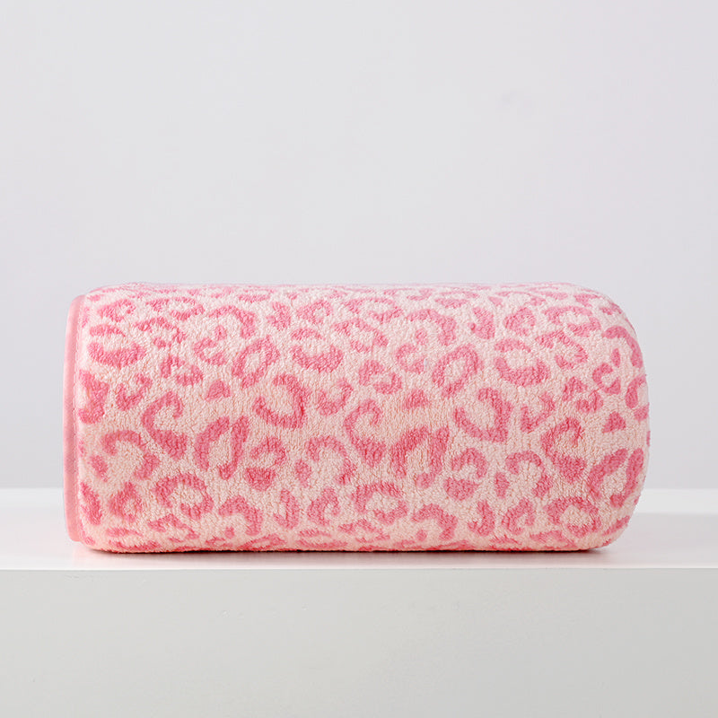 1 Luxury High-Quality Coral Spa Towel • Ultra-soft Microfiber • Quick-drying • Highly Absorbent • Fluffy and Lint-free • New Multi-color Leopard Print Design • Luxurious Bathroom Experience • Spa Essential • Suitable for Pool, Travel, and Gym