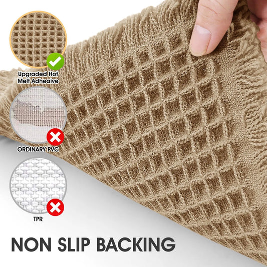 IM HOME Waffle Bath Mat 2 Piece/3 Piece Set, Boho Woven Modern Bath Mat Rugs, Absorbent Bathroom Rugs, Soft Washable Bath Rugs with Tassels for Bathroom, Bedroom, Kitchen, Shower, Tub,Halloween