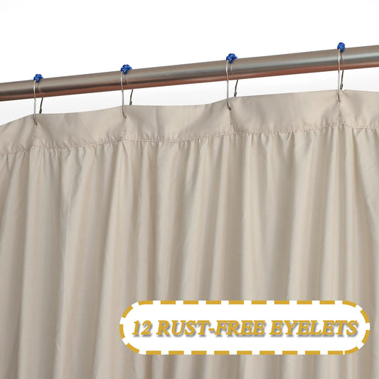 HIG Elegant Ruffled Shower Curtain - Features Eight Bold Floral Blooms for a Timeless Boho Chic Bathroom , 72" x 72", 1 PC Floral Washable