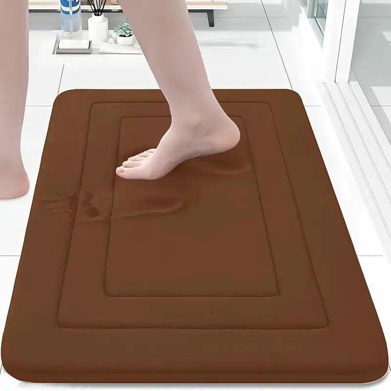 Memory foam bath mat, absorbent non-slip cushion rug, pvc bottom, kitchen sink, office carpet