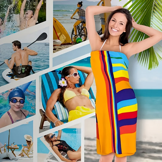 Fast-Dry Suitable for Swimming Pool Towel - Oversized Bath & Beach Towels with Diagonal Texture, Quick-Dry Suitable for Poolside, Bathing, Showering, Machine Washable for &
