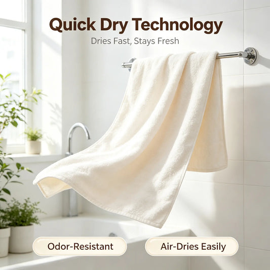 Oversized Bubble Fleece Bath Sheets Towel - 35×67 in, Heavy Weight Double-Stitched Large Bath Towel for Adults, Ultra Soft Plush, Highly Absorbent Quick-Drying for Sauna-to-Gym Use - Highly Absorbent Towel Set (Cream, 3 pcs Towel Set)