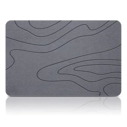 Diatomaceous Earth Mineral Bath Mat - Non-Slip Rectangle Modern Bath Tub Mat, Quick-Drying Super Absorbent Boxed Bathroom Accessory Home Essential
