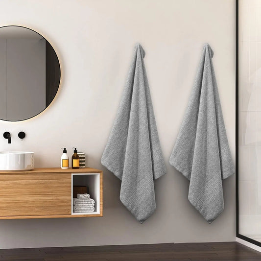 SEISSO Bath Towels Set of 2 or 4 Premium Bath Towels 35” x 63” Oversized Towels for Bathroom Quick Drying & Lightweight Bath Sheets Towels for Adults -... Dark Blue Smooth