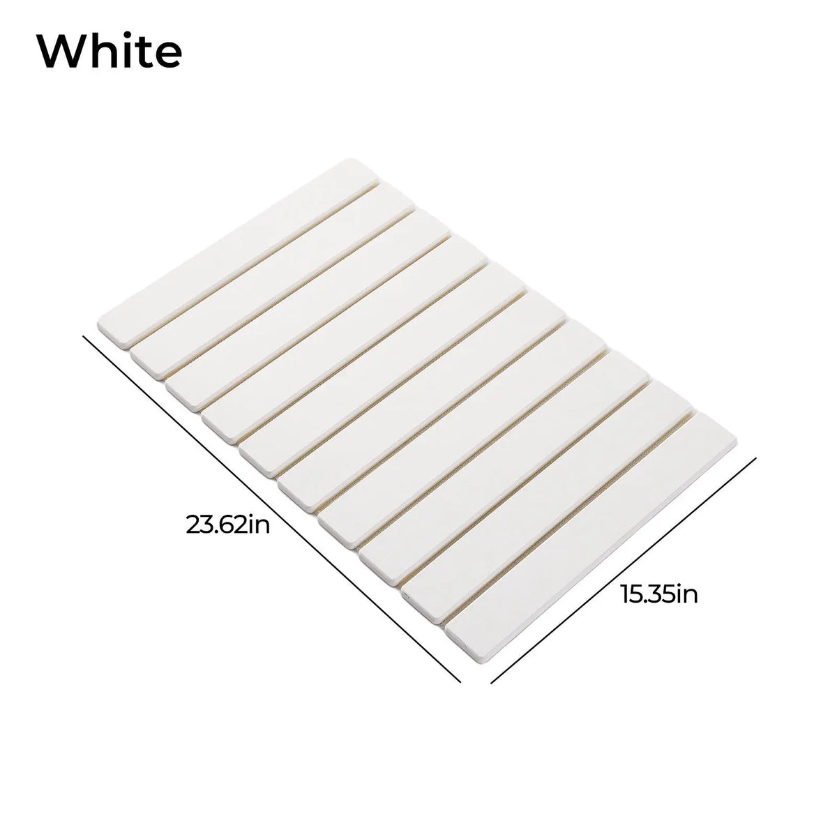 Large Diatomaceous Earth Stone Bath Mat - 24x16 in Shower Rugs for Bathroom, Water Absorbent Mat, Quick Dry, Heat Resistant, Durable, Eco-Friendly Bathroom Accessories, Box Pack