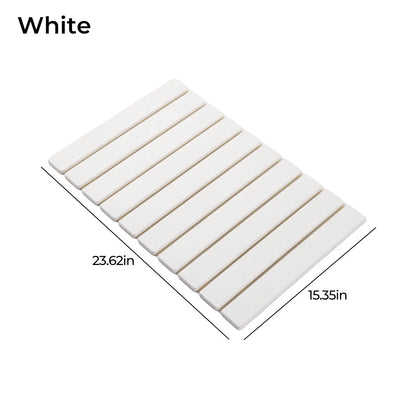 Large Diatomaceous Earth Stone Bath Mat - 24x16 in Shower Rugs for Bathroom, Water Absorbent Mat, Quick Dry, Heat Resistant, Durable, Eco-Friendly Bathroom Accessories, Box Pack