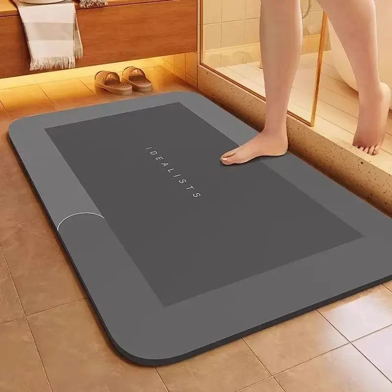 Soft Non-Slip Bath Mat, Quick-Dry, Super Absorbent, Geometric Design, Thick, Easy to Clean, for Bathroom, Laundry Room, Soft Absorbent Mats