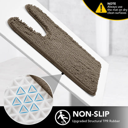 Deconovo Plush Chenille Bath Mat - Soft, Absorbent, Non-Slip, Moisture Resistant - Tub, Bathroom, Shower Floor, Entryways Use, Bath Mat For Tub Non Slip