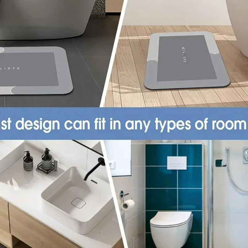 Soft Non-Slip Bath Mat, Quick-Dry, Super Absorbent, Geometric Design, Thick, Easy to Clean, for Bathroom, Laundry Room, Soft Absorbent Mats