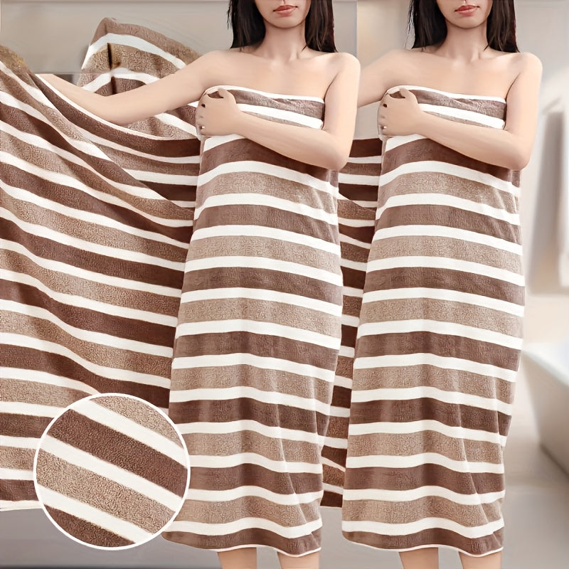 2 X Microfiber Extra Large Bath And Beach Towels (35.43 X 70.87 inch), Thick Absorbent, Fluffy Fabric, Super Soft And Quick Drying, 80% Polyester 20% Nylon, Suitable for Travel, Vacation, Fitness And Yoga, Available in Various Colors.