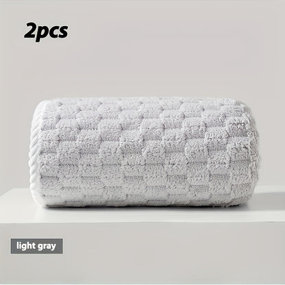 2-pack Waffle Super Soft Absorbent Towel, Adult Super Absorbent Ultra-fine Fiber Towel, Quick Drying Texture Towel, Soft Spa And Fitness Towel, Durable And Suitable for Daily Use -80%, 20% Acrylic, Spa Towel, Quick Drying Towel, Adult Bath Towel