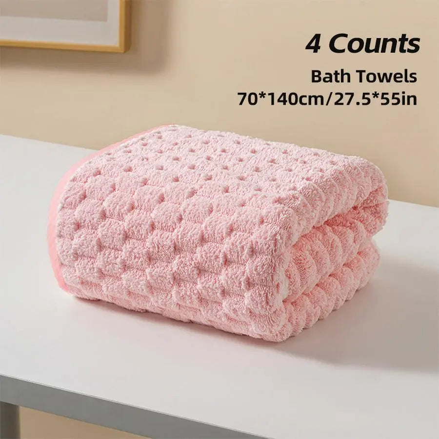 Microfiber Bath Towel, Soft Water Absorbent Bath Towel, Quick Drying Towel for Bathroom, Spa, Gym, Travel, Portable Towels, Shower Towels, Absorbent Breathable Towel, Best Bath Towels, Towel Set