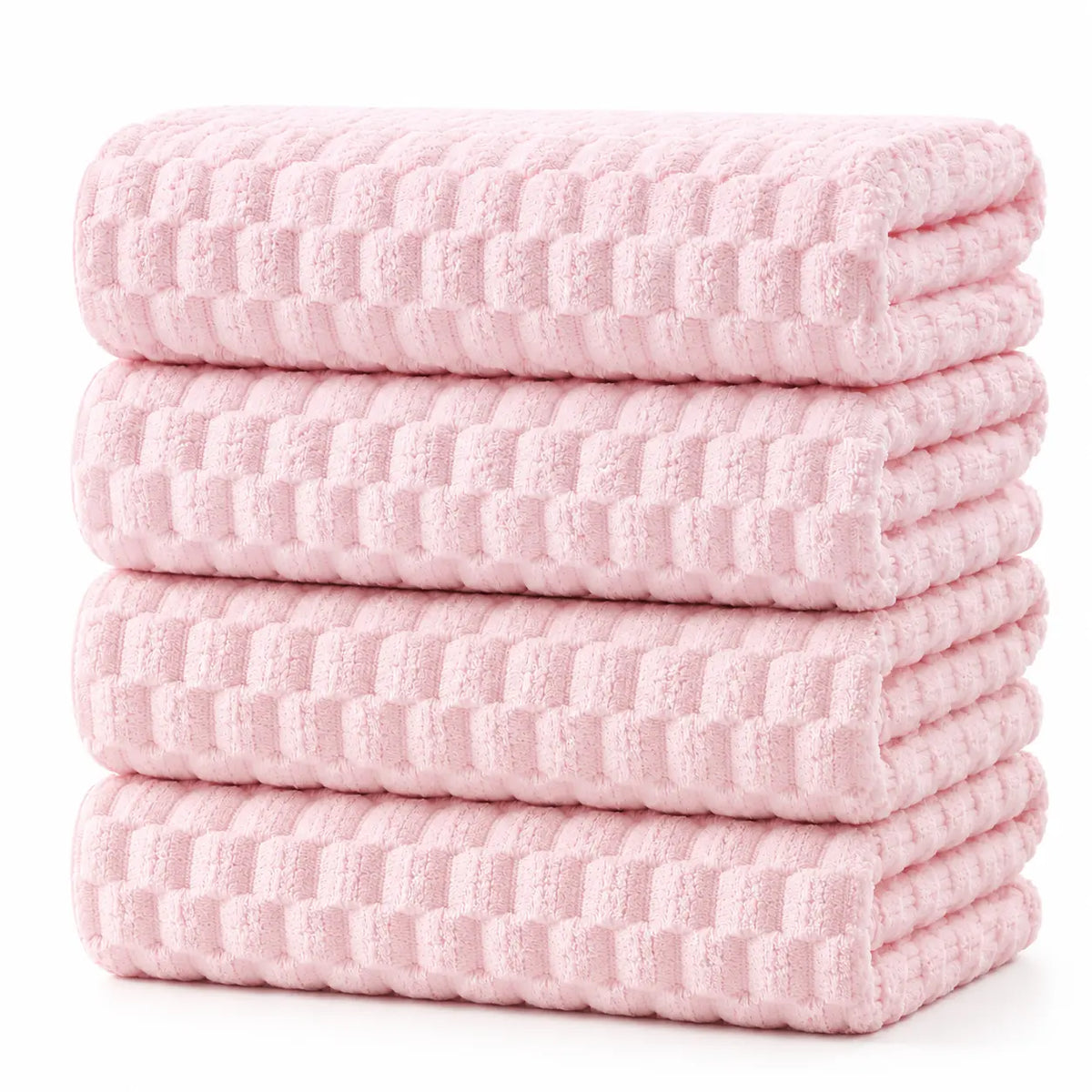 REDKISS 4-Pack 180g Microfiber Body Towels - Extra Large, Luxury Plush Waffle, Quick Drying Absorbent Multifunctional, Cold Wash Compatible for Bathroom, Spa