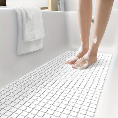 DEXI Bath Tub Shower Mat Non-Slip 15.7" X 39.4" Extra Long Bathtub Mats, Suction Cups, Drain Holes, Machine Washable Bathroom Mat, Christmas Decoration Christmas Gift