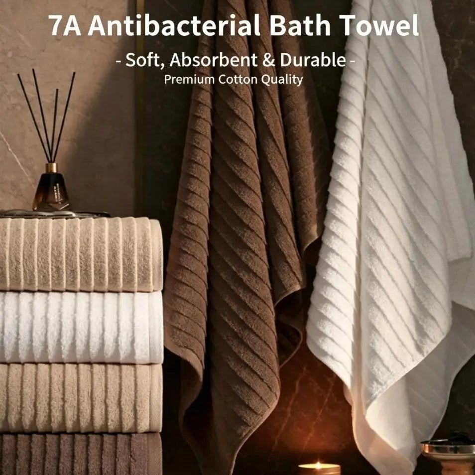 100% Combed Cotton Bath Towel, 430g Plush Touch Quick-Dry Large Towel (70x140cm) for Bathroom Daily Use, Shower Wrap