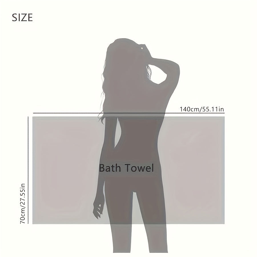 A Waffle Weave Bath Towel Made of Ultra-Absorbent Microfiber, Quick-Drying Textured Towel, Soft Spa And Gym Towel, Durable for Everyday Use, Making It an Ideal Christmas Gift