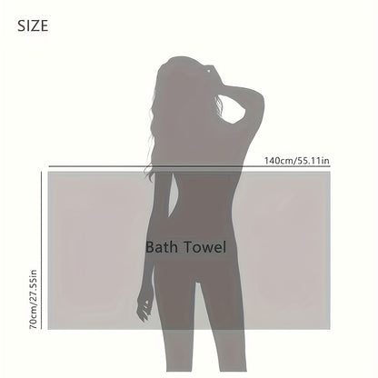 A Waffle Weave Bath Towel Made of Ultra-Absorbent Microfiber, Quick-Drying Textured Towel, Soft Spa And Gym Towel, Durable for Everyday Use, Making It an Ideal Christmas Gift