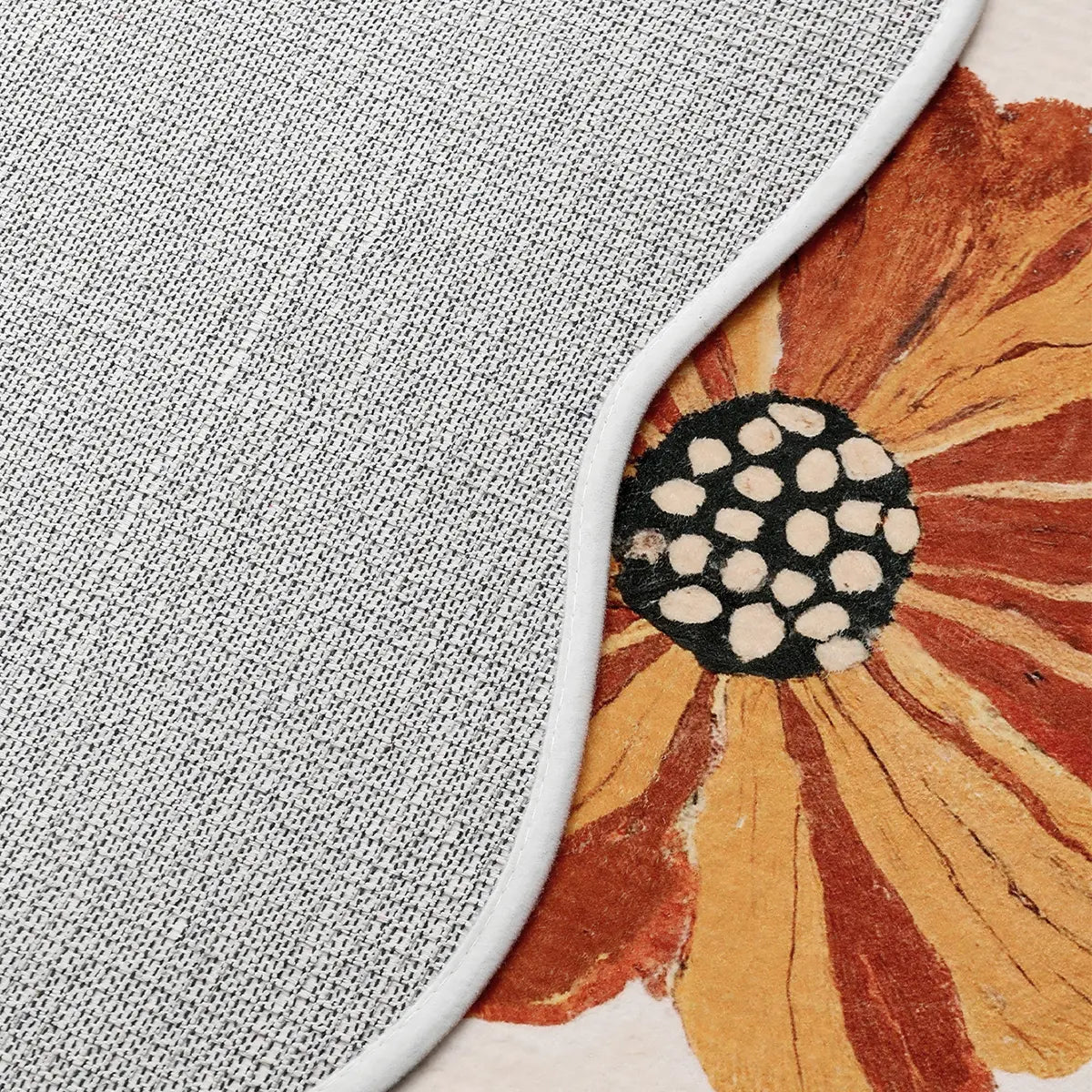 LUMI Trending Flower Patterned Non - slip Cozy Floor Mat, Single Piece, Ideal Decorative Carpet for Home - Living Room, Bedroom, Study. Must - have Vanity Decor & Household Ornament Rug Washable Non-Slip Floral Abstract Plush