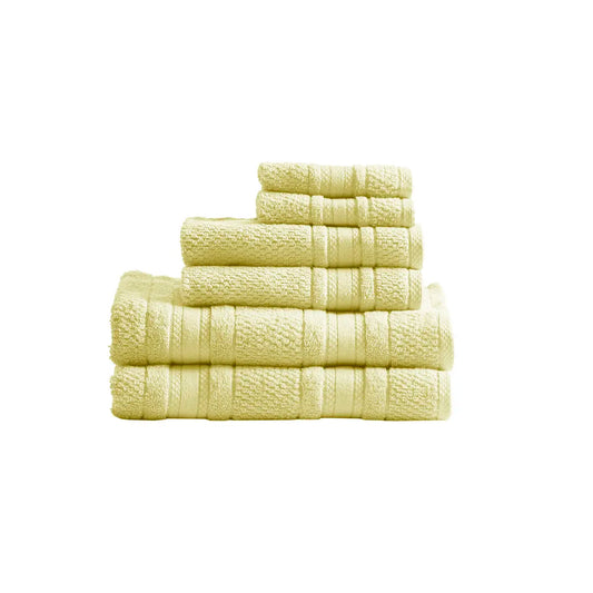 6 Piece Set Cotton Quick Dry Bath Towel