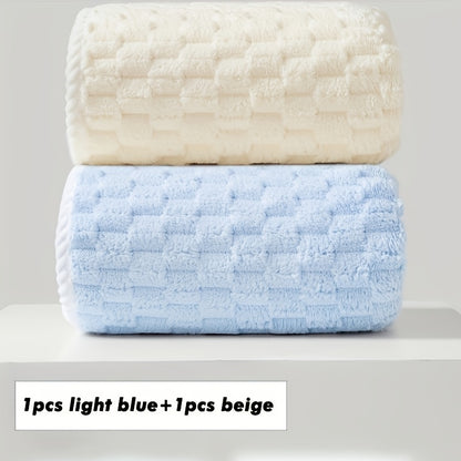 2-pack Waffle Super Soft Absorbent Towel, Adult Super Absorbent Ultra-fine Fiber Towel, Quick Drying Texture Towel, Soft Spa And Fitness Towel, Durable And Suitable for Daily Use -80%, 20% Acrylic, Spa Towel, Quick Drying Towel, Adult Bath Towel
