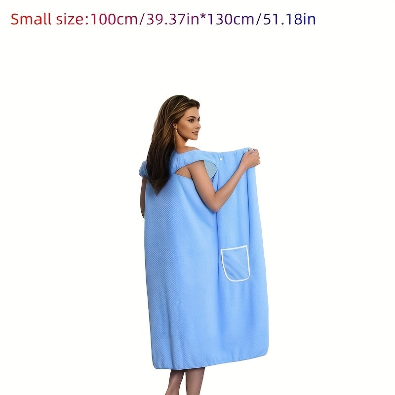 1pc Bath Towel, Absorbent and Quick-drying Wearable Bath Towel, Women's with Pocket, Super Soft Bath Towel, for Bathroom Bedroom Spa, Ideal Bathroom Supplies