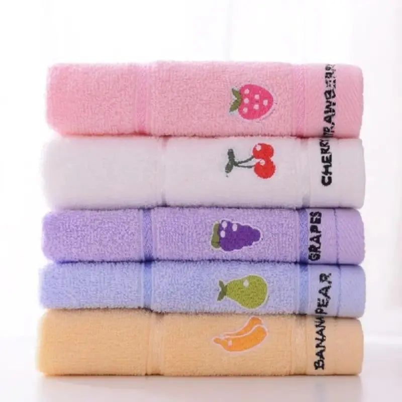 Cartoon Pattern Towel Set,  5 Counts/set  Soft Absorbent Bath Towel, Bathroom Accessories for Home Hotel Salon Dormitory, Super Absorbent Towel
