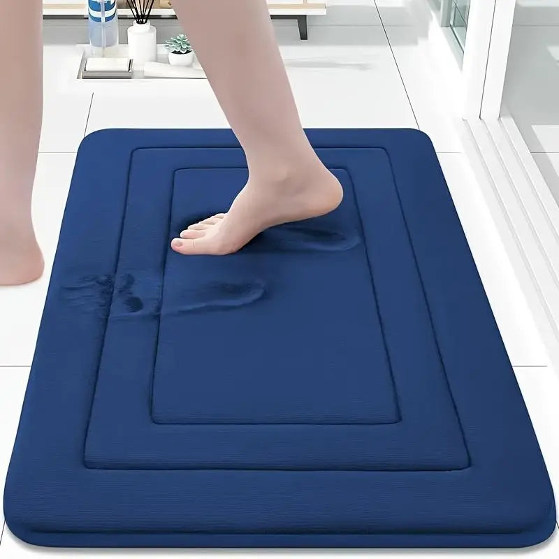 Memory foam bath mat, absorbent non-slip cushion rug, pvc bottom, kitchen sink, office carpet