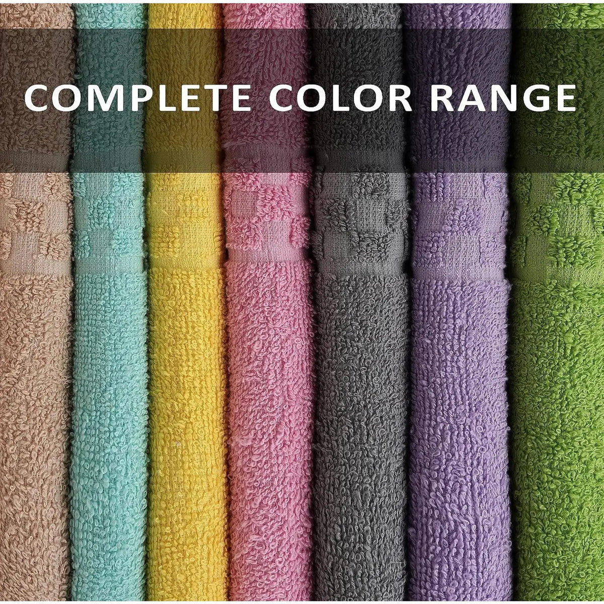 7-Pack Bath Towels - 30" x 54" - Ultra Soft 100% Cotton Large Bath Towels- Highly Absorbent for Bathroom, Pool, Gym, Spa, and Hotel Use (Colors Variety)