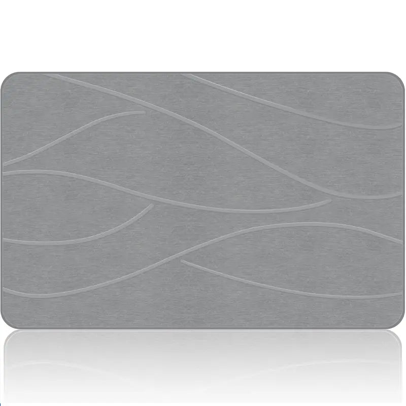 Stone Bath Mat Diatomaceous Earth Shower Mat Non-Slip Super Absorbent Diatomite Stone Bath Mats for Bathroom Floor Quick Drying Natural Easy to Clean(23.6 x 15.4 in)