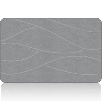 Stone Bath Mat Diatomaceous Earth Shower Mat Non-Slip Super Absorbent Diatomite Stone Bath Mats for Bathroom Floor Quick Drying Natural Easy to Clean(23.6 x 15.4 in)