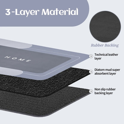 Bathroom Rugs Set Memory Foam Bath Rugs Non-Slip Bath Mat Set 3 Piece,Washable Bathroom Mats,Super Soft U-Shaped Toilet Rug,Bahroom Carpets for Bathroom,Tub,Shower