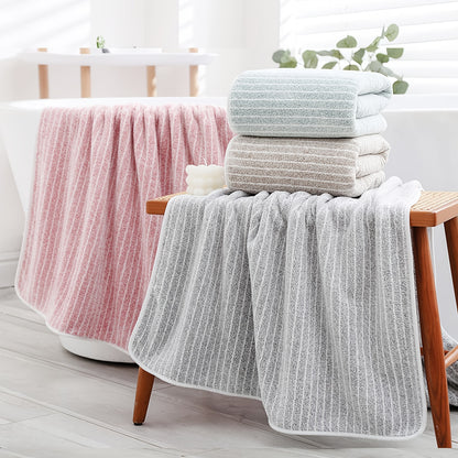 4/8pcs Set, Including One Oversized 41.34X78.74 Inch Star Striped Bath Towel And Three Small Square Towels 11.81X11.81 Inches. Made Of Highly Absorbent Coral, It Dries Quickly Without Shedding Hair. This Includes Beach Towels