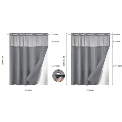 Waffle Texture Modern Waterproof Shower Curtain, Decorative Bathroom Accessory for Hotel, Salon & Dormitory Decor #GLOBAL PICKS