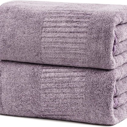 SEISSO Bath Towels Set of 2 or 4 Premium Bath Towels 35” x 63” Oversized Towels for Bathroom Quick Drying & Lightweight Bath Sheets Towels for Adults -... Dark Blue Smooth