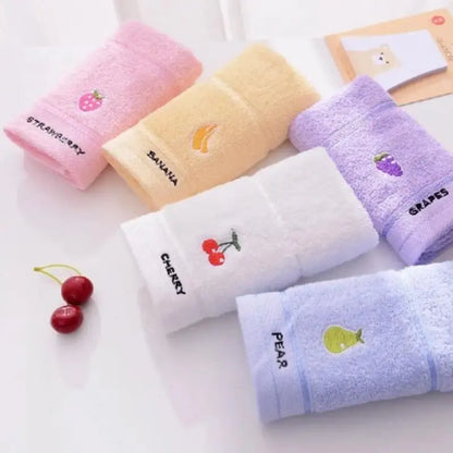 Cartoon Pattern Towel Set,  5 Counts/set  Soft Absorbent Bath Towel, Bathroom Accessories for Home Hotel Salon Dormitory, Super Absorbent Towel