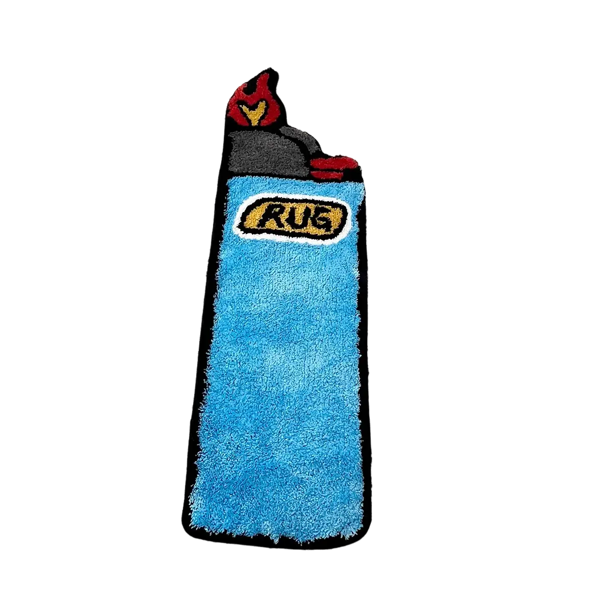LAKEA Blue Tufted Plush Rug - Anti-Slip Base, Rugs for Bedroom, Plush Bath Mats, Laundry Mat, Retro Rainbow Fluffy Design, Bath Decor