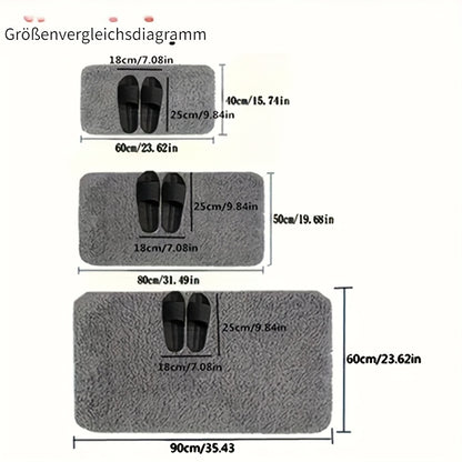 Long Plush Super Absorbent Bath Mat, Non-Slip And Anti-Fall, Ultra-Soft Walking Feel, Comfortable And High-Quality Bath Carpet, Suitable for Bathtub, Shower, Bathroom Additions, Home Decor Floor Mat, Safe Choice for Bathroom