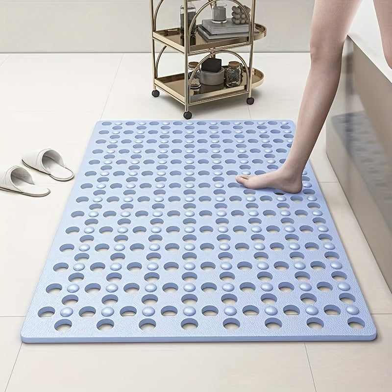 1 Quick-Dry Non-Slip Shower Mat with Round Hole Design - Non-Slip Bathroom Floor Mat, Fast-Draining and Massage Ring Mat, Suitable for Bathtubs, Showers, Restrooms, and Hotel Bathrooms - Easy-to-Clean Bathroom Accessory, Non-Slip Shower Mat