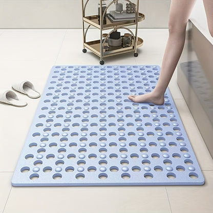 1 Quick-Dry Non-Slip Shower Mat with Round Hole Design - Non-Slip Bathroom Floor Mat, Fast-Draining and Massage Ring Mat, Suitable for Bathtubs, Showers, Restrooms, and Hotel Bathrooms - Easy-to-Clean Bathroom Accessory, Non-Slip Shower Mat