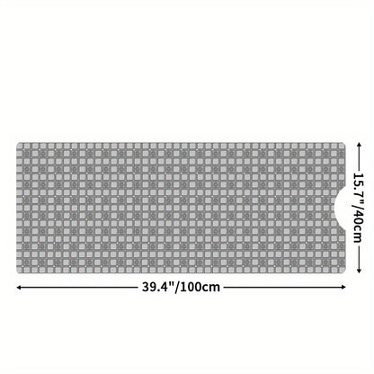 DEXI Bath Tub Shower Mat Non-Slip 15.7" X 39.4" Extra Long Bathtub Mats, Suction Cups, Drain Holes, Machine Washable Bathroom Mat, Christmas Decoration Christmas Gift