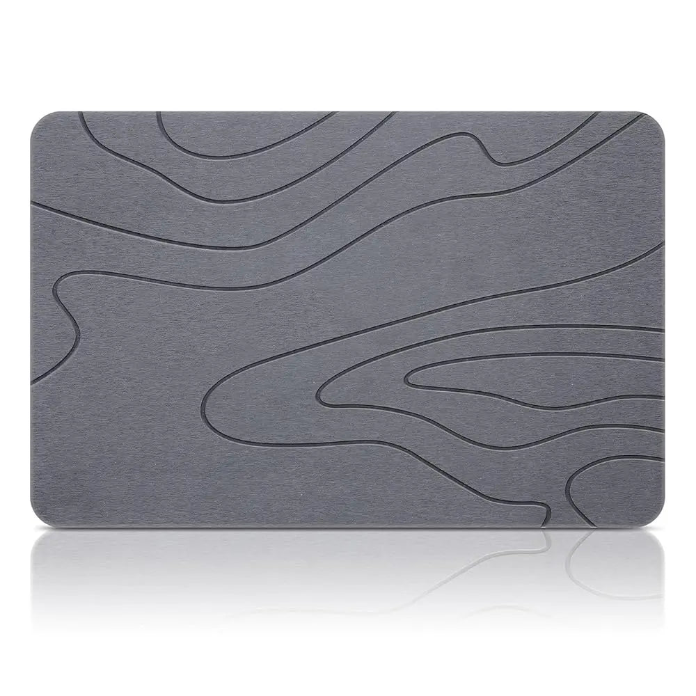 Diatomaceous Earth Mineral Bath Mat - Non-Slip Rectangle Modern Bath Tub Mat, Quick-Drying Super Absorbent Boxed Bathroom Accessory Home Essential
